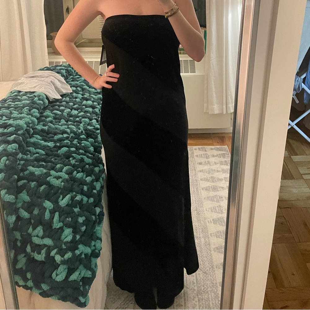 Norma Kamali Black Velvet Dress